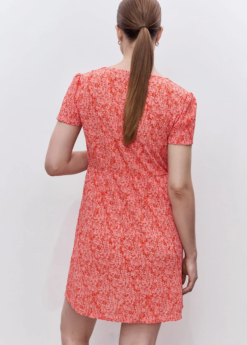 Maternity dress with floral texture