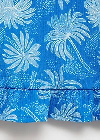 Printed ruffle top
