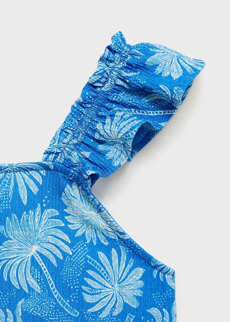 Printed ruffle top