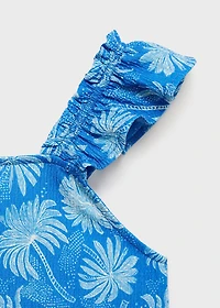 Printed ruffle top