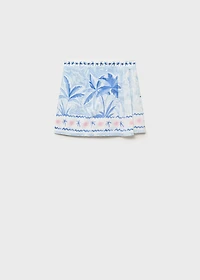 Palm tree print skirt
