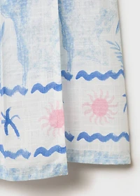 Palm tree print skirt