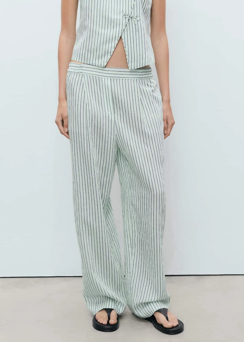Striped flowy trousers