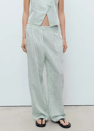 Striped flowy trousers