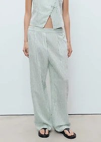 Striped flowy trousers