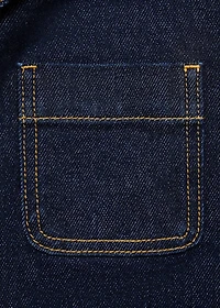 Fitted denim jacket with pockets