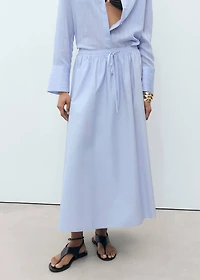 Flared cotton skirt