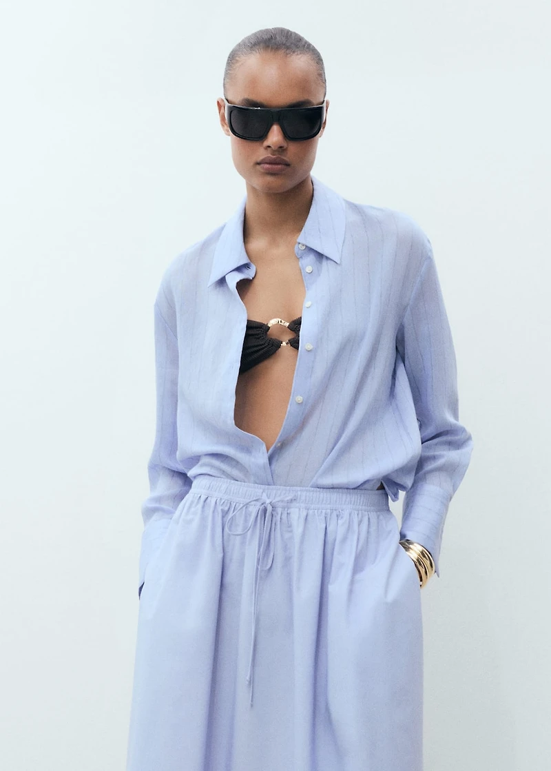 Flared cotton skirt
