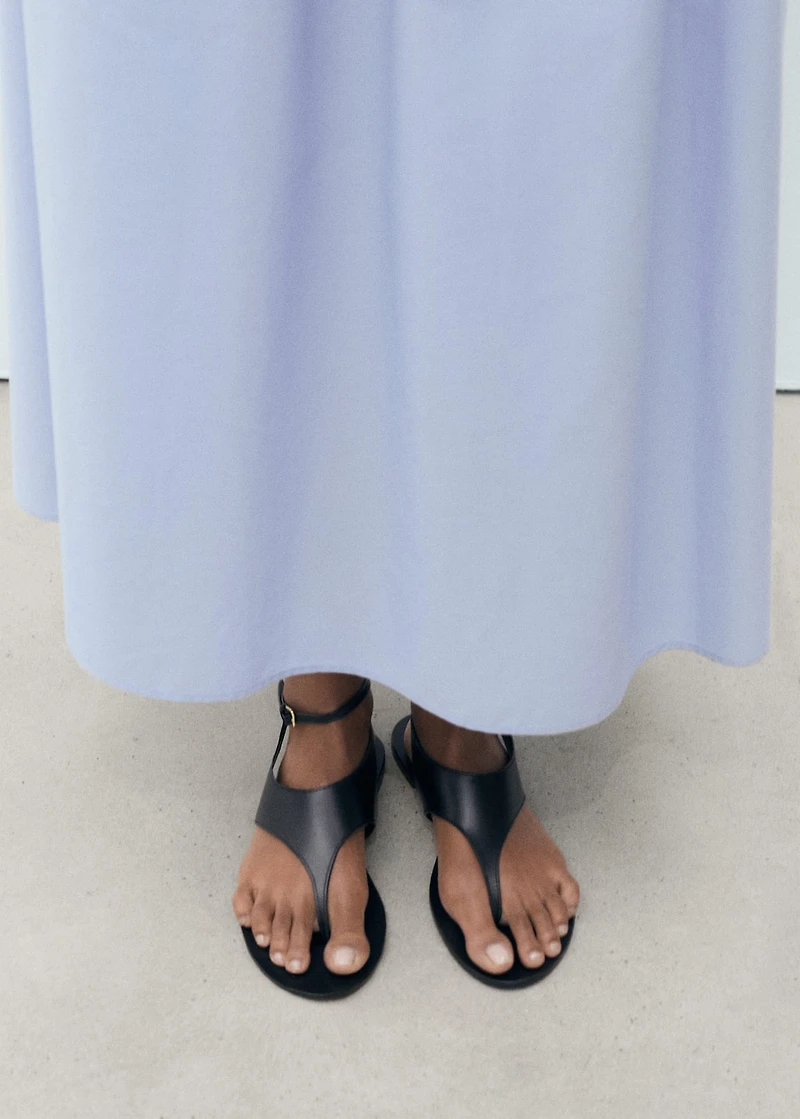 Flared cotton skirt