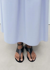Flared cotton skirt