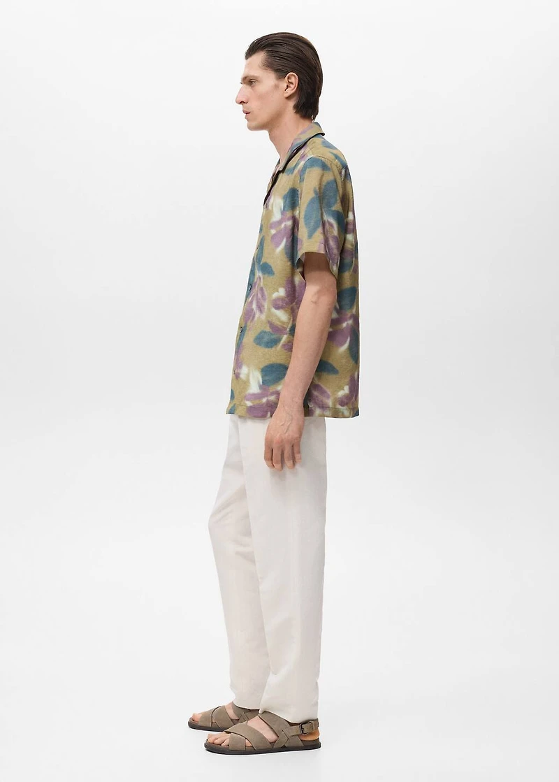 Printed short-sleeved shirt