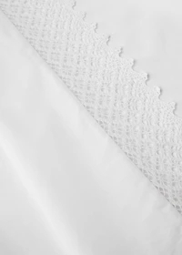 Cotton percale lace top sheet for 150/160 cm bed
