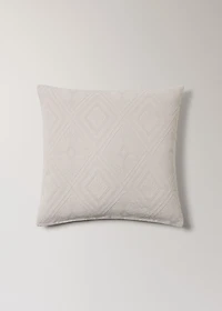 Cotton jacquard rhombus cushion cover 60x60 cm