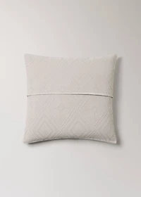 Cotton jacquard rhombus cushion cover 60x60 cm