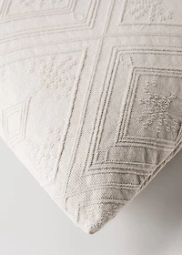 Cotton jacquard rhombus cushion cover 60x60 cm