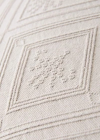 Cotton jacquard rhombus cushion cover 60x60 cm