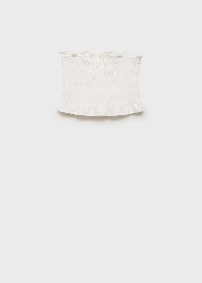 Embroidered crop top