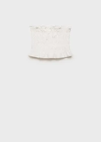 Embroidered crop top