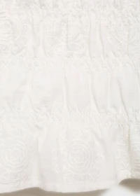 Embroidered crop top