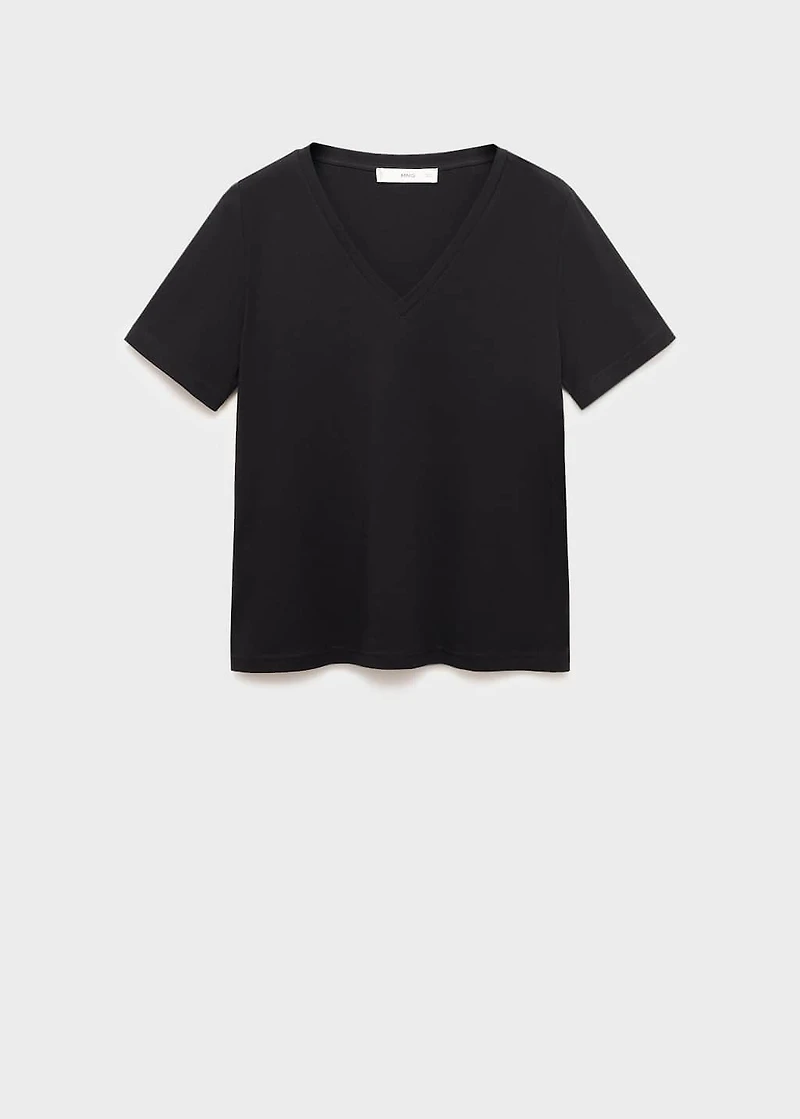 V-neck cotton T-shirt