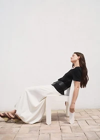 V-neck cotton T-shirt