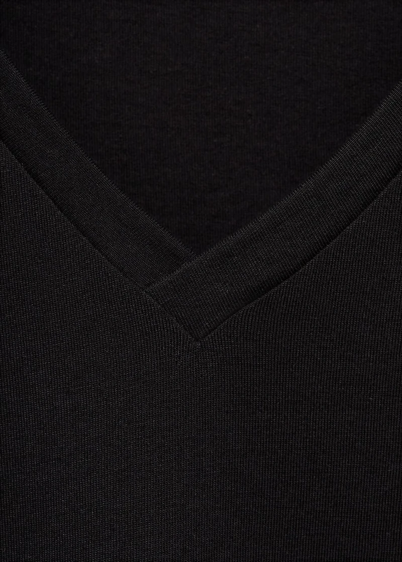 V-neck cotton T-shirt