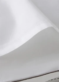 Two 200-thread count percale cotton pillowcases 60x60 cm