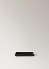 Matte-finish stoneware soap dish