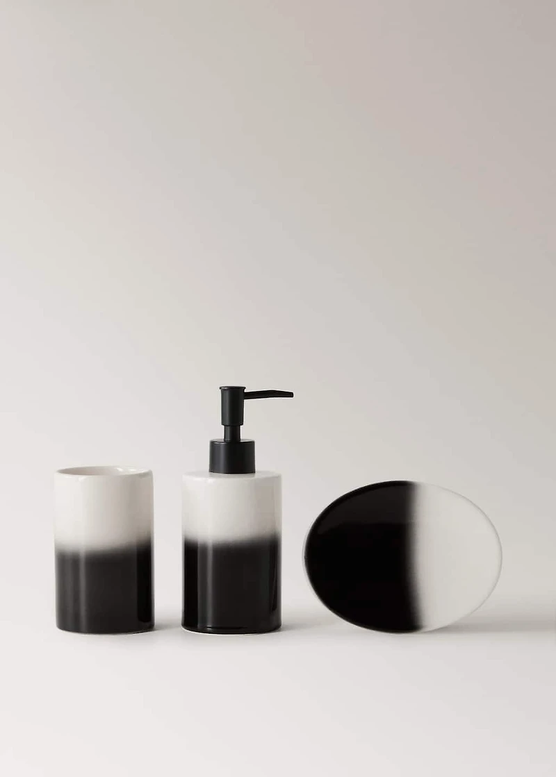 Earthenware soap dish with gradient effect