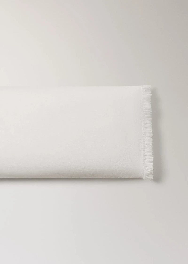 Percale cotton pillowcase with gauze ruffle 45x110 cm