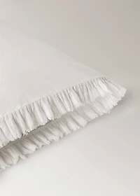 Percale cotton pillowcase with gauze ruffle 45x110 cm