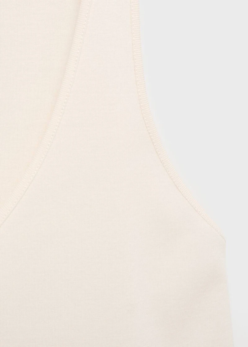 Cotton V-neck tank top