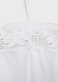 Cotton top with lace straps