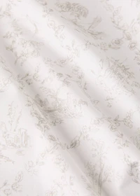 Toile de Jouy percale cotton top sheet for crib