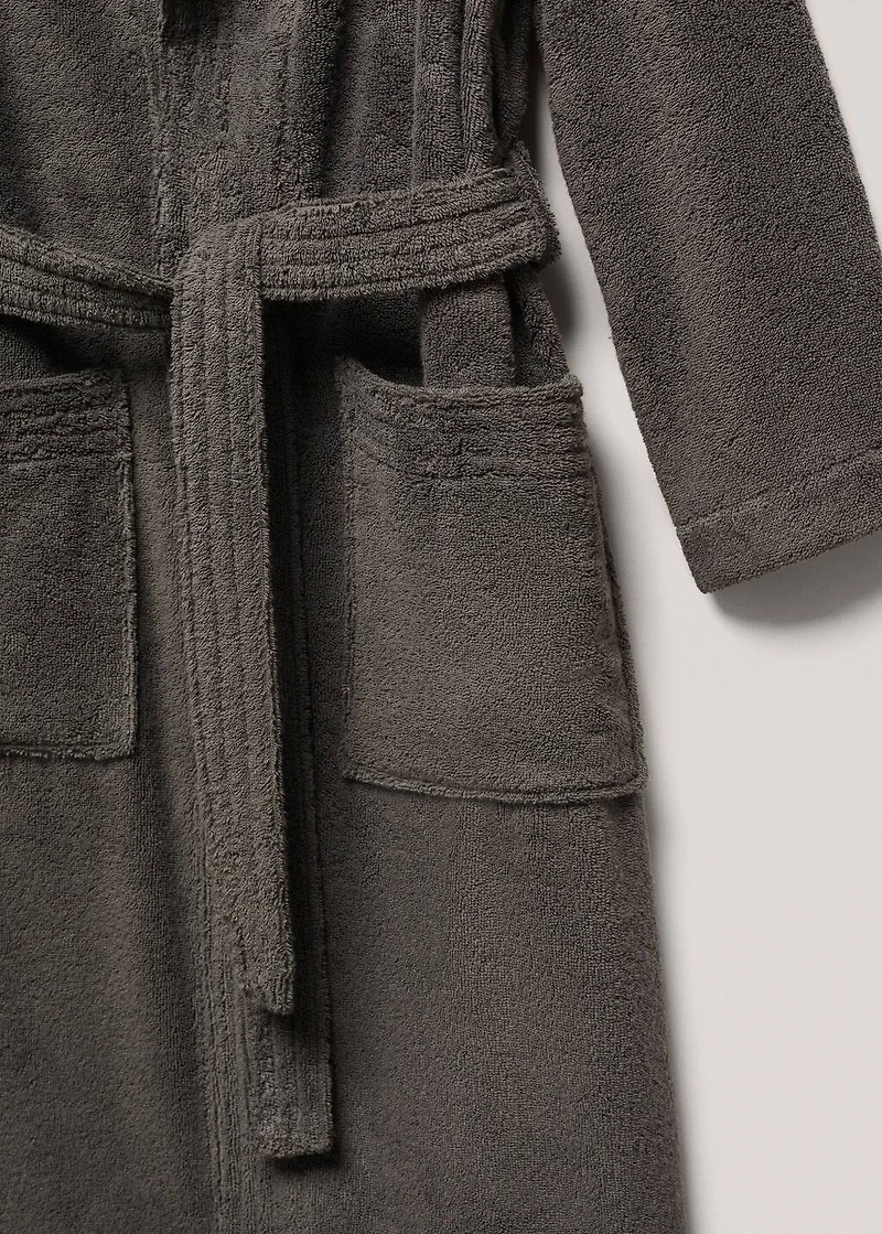 Soft cotton bathrobe