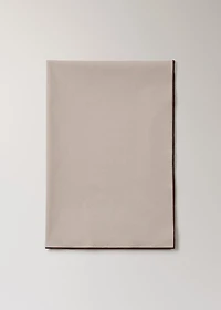Resin-coated cotton tablecloth with overlock stitching for 8 to 10 diners