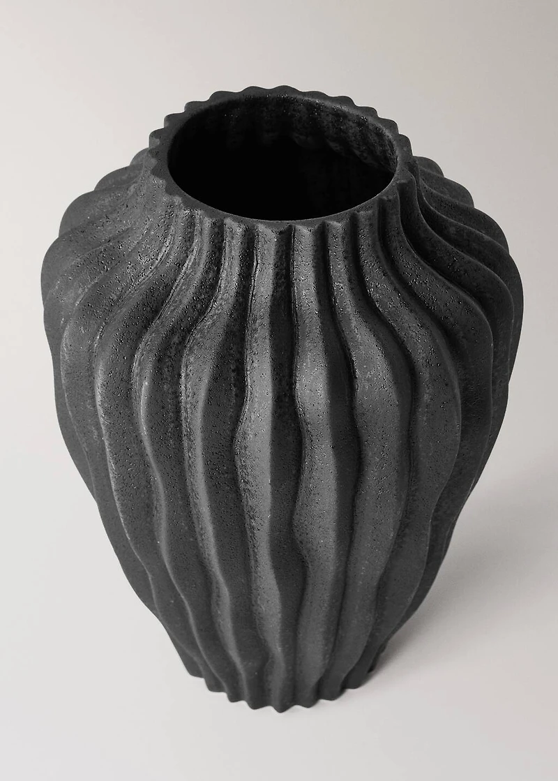 Large organic earthenware vase