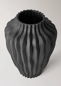 Large organic earthenware vase