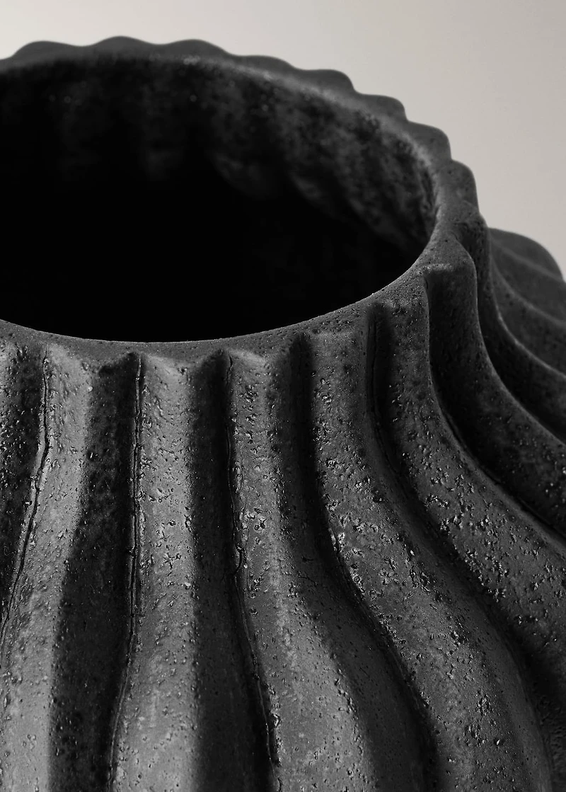 Large organic earthenware vase