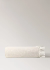Jacquard cotton bedspread with ruffle for mini cot