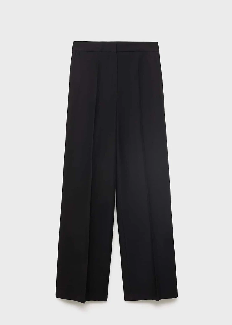Straight mid-rise suit pants