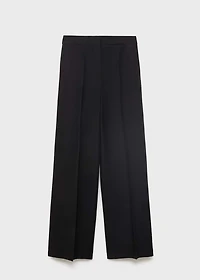 Straight mid-rise suit pants