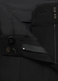 Straight mid-rise suit pants
