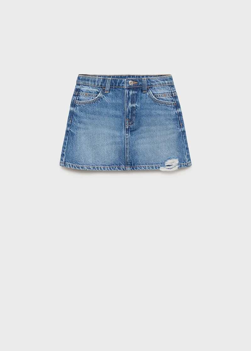 Denim short skirt