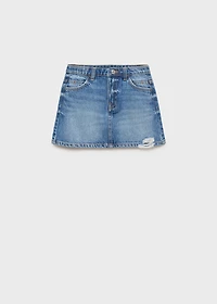 Denim short skirt