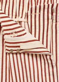 Pleated striped pants