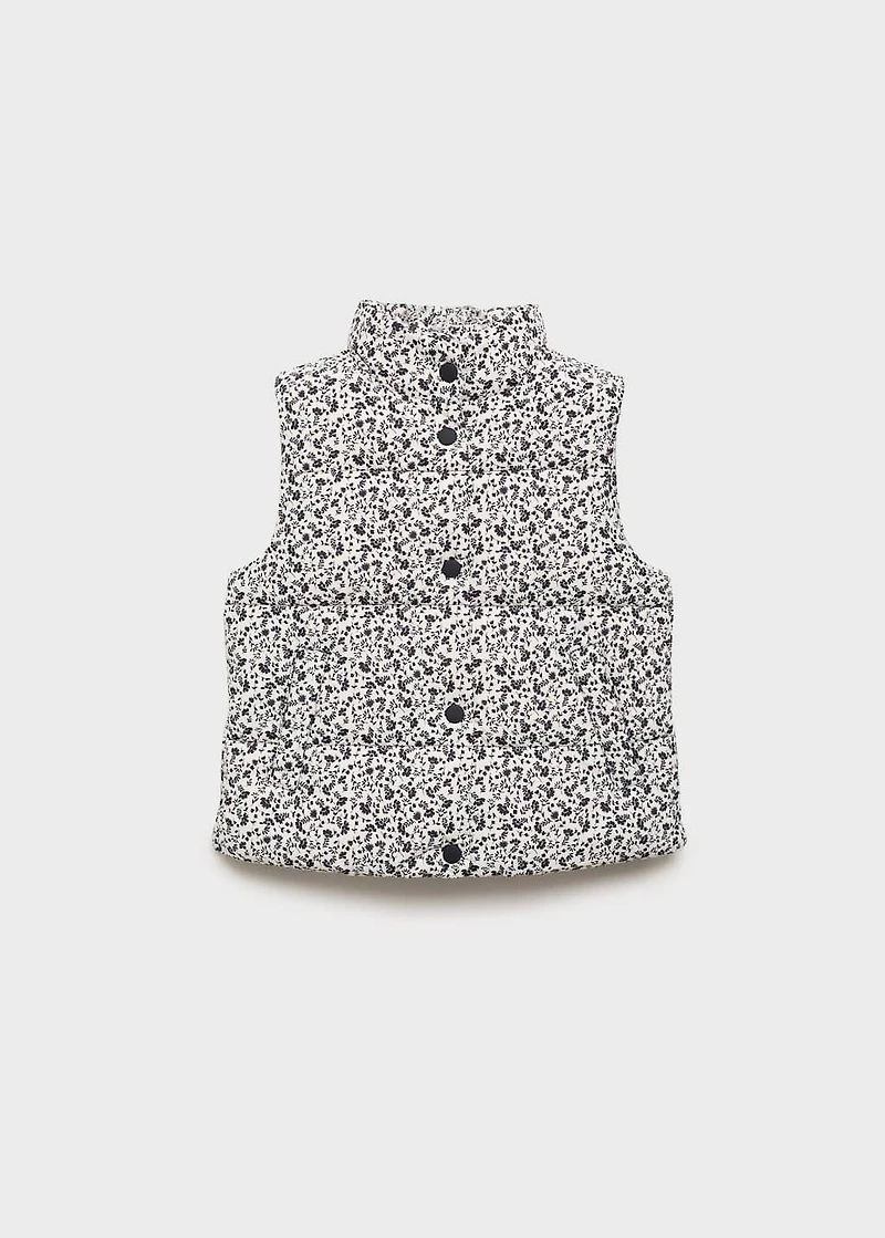 Floral quilted vest