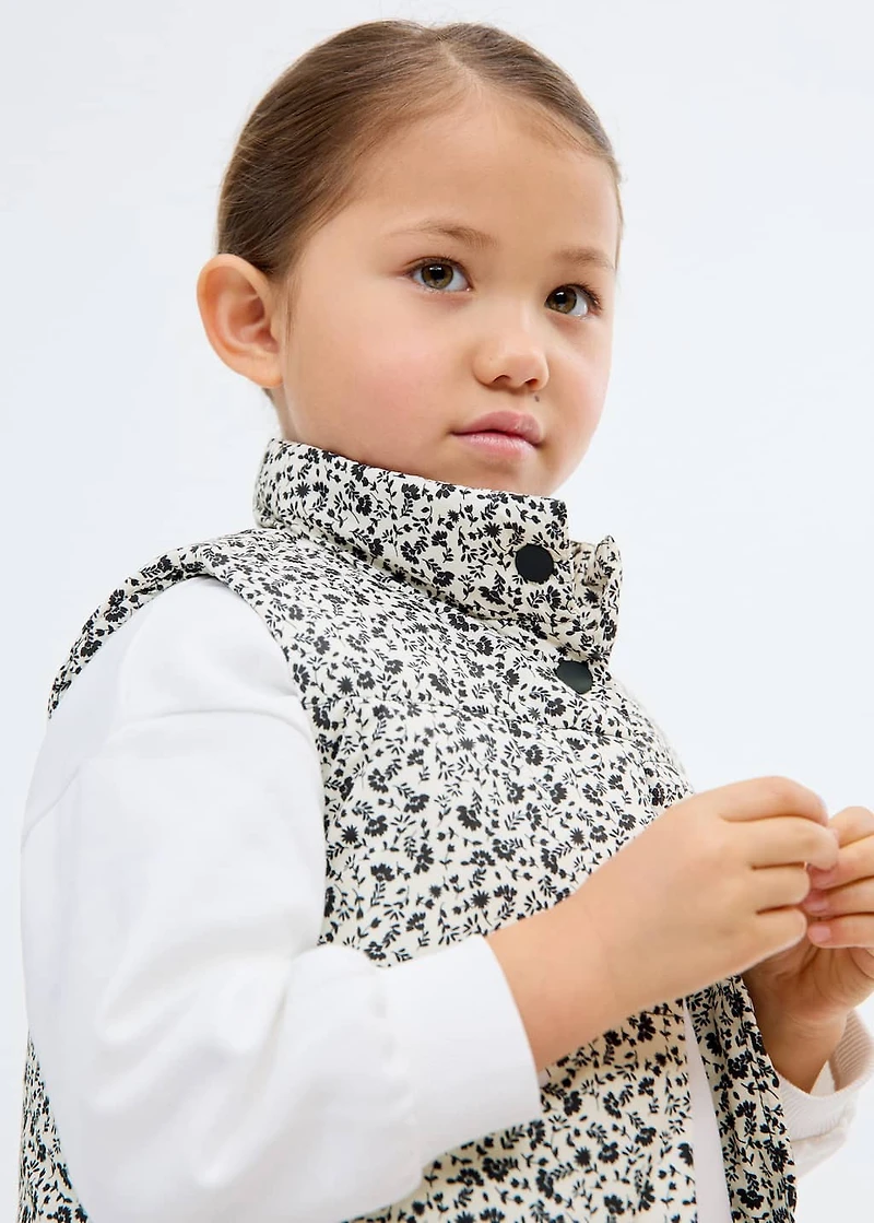 Floral quilted vest