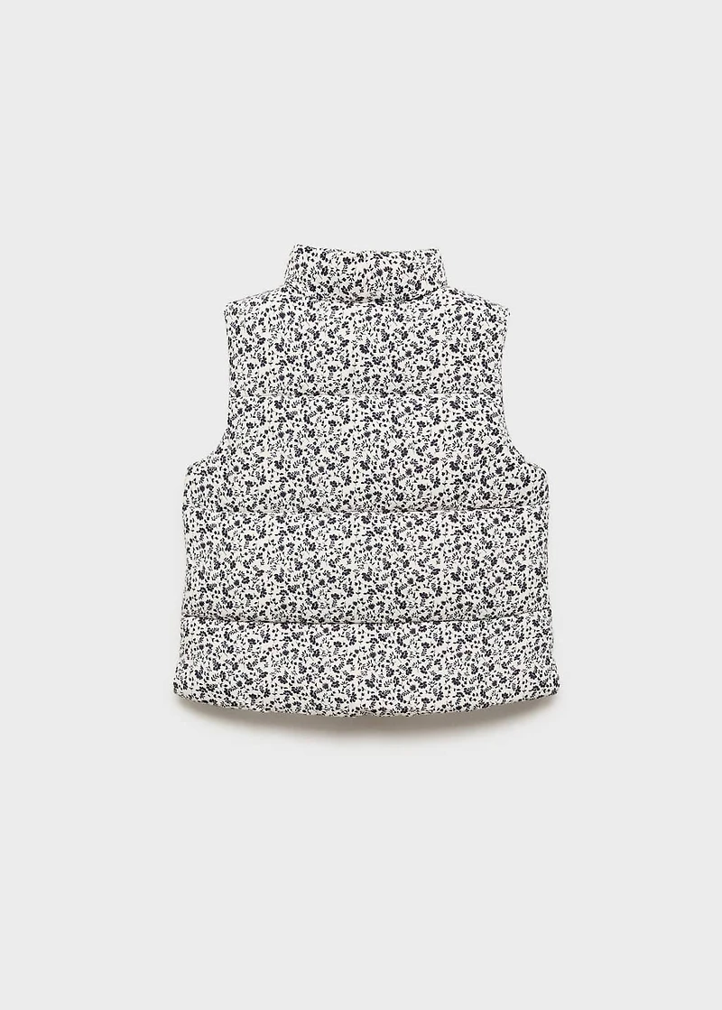Floral quilted vest