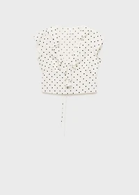 Polka-dot blouse with ruffles